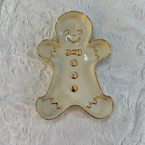 Vtg. Lenox "American by Design" Christmas Gingerbread Man Candy Dish New in Box